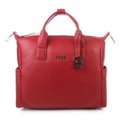 Bree Nola 7 dark red business bag grained