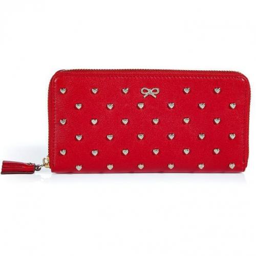 Anya Hindmarch Red Studded Heart Joss Wallet