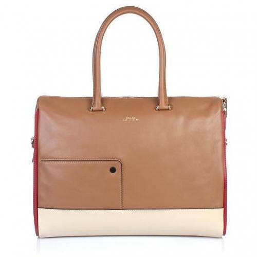 Bally Varble Business Bag Biscuit