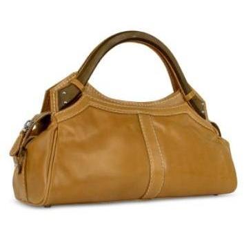 Buti Handtasche aus Leder mit Holzgriffen