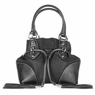 Buti Mini Handtasche aus Nylon und Leder in schwarz