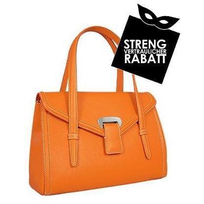 Buti Orange Handtasche aus geprägtem Leder