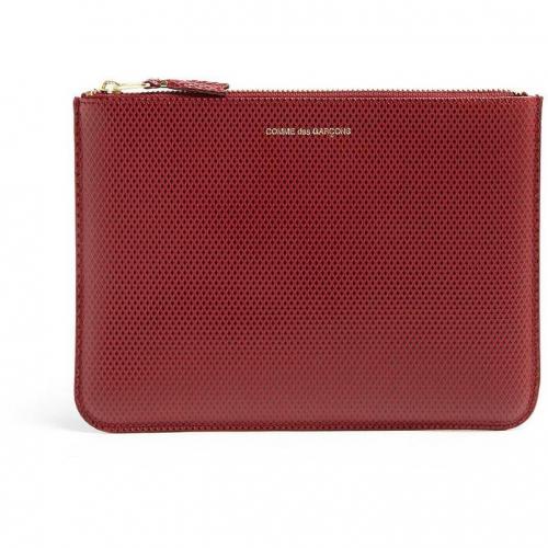 Comme des Garcons Red Luxury Leather Clutch