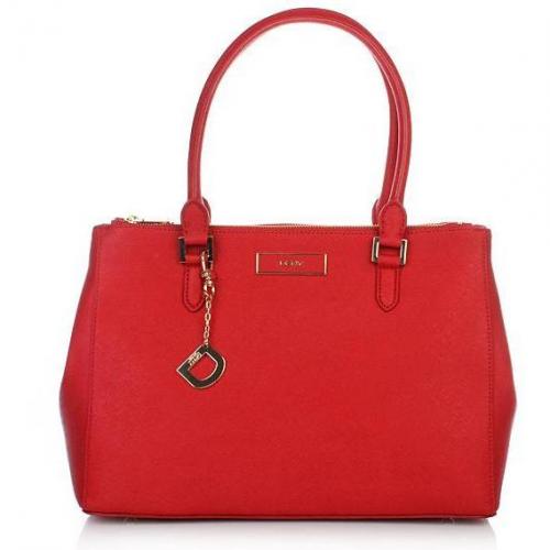DKNY Saffiano Leather W/Zip Red