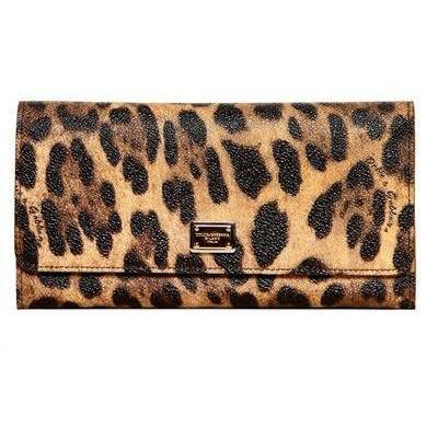 Dolce & Gabbana - Leopard Druck Pvc Brieftasche