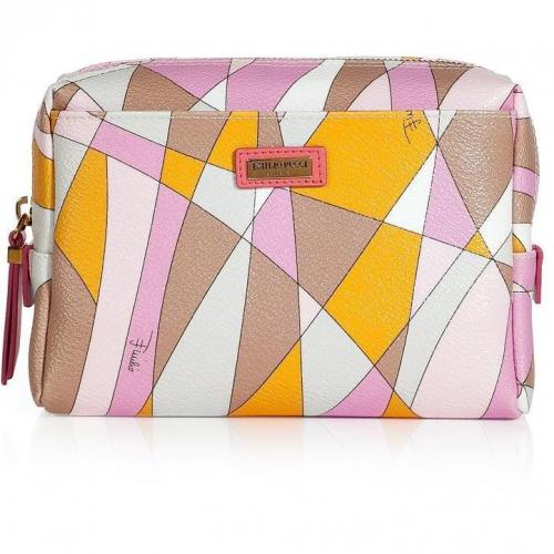 Emilio Pucci Mandarin/Pale Rose Cosmetic Bag