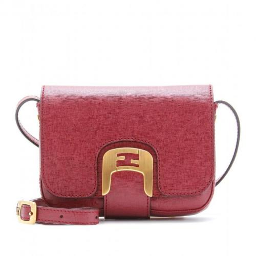 Fendi Chameleon Mini Messenger Bag Red Satin Gold