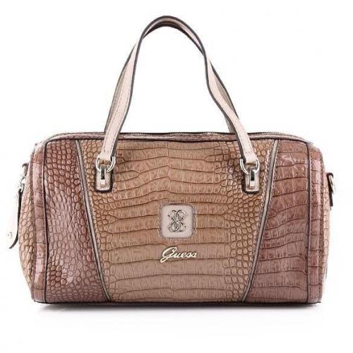 Guess Analeigh Box Satchel Nude Multi