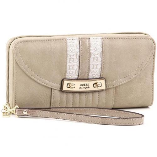 Guess Candence Clutch Leder stein 