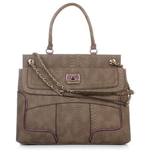 Guess Jemma Top Handle Satchel Taupe
