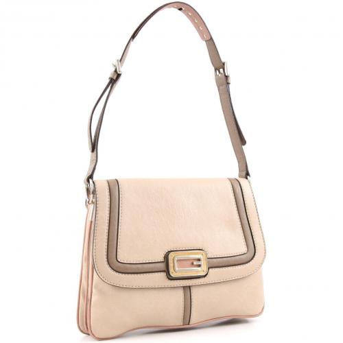 Guess Sauvage Schultertasche taupe 
