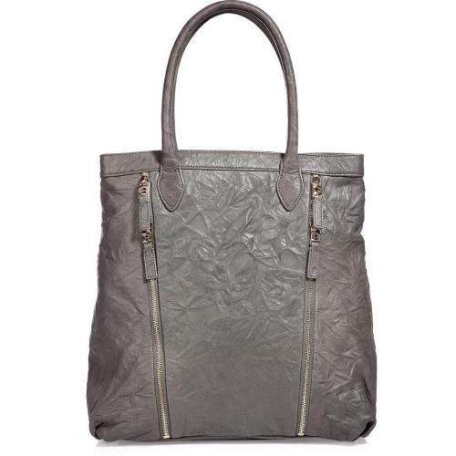 Halston Heritage Grey Zip-Detailing Bag