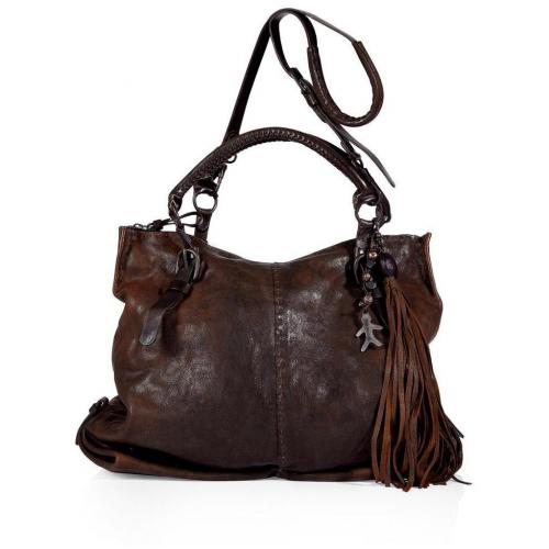 Henry Beguelin Mahogany Brown Manao Tote with Shoulder Strap