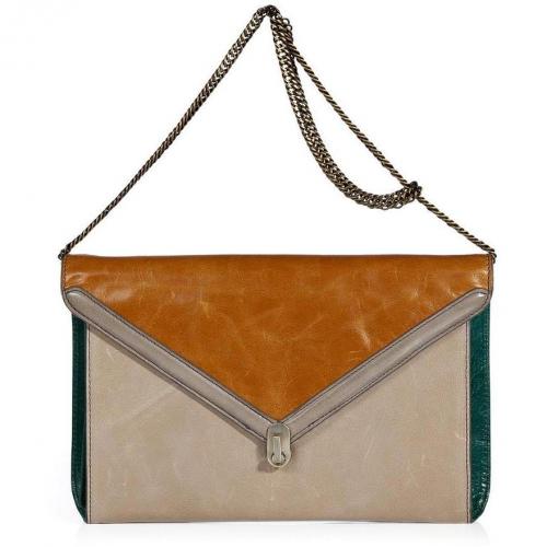 Hoss Intropia Pumpkin/Taupe/Forest Leather Bag