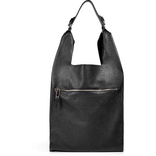 Jil Sander Black Calf Leather Shoulder Bag