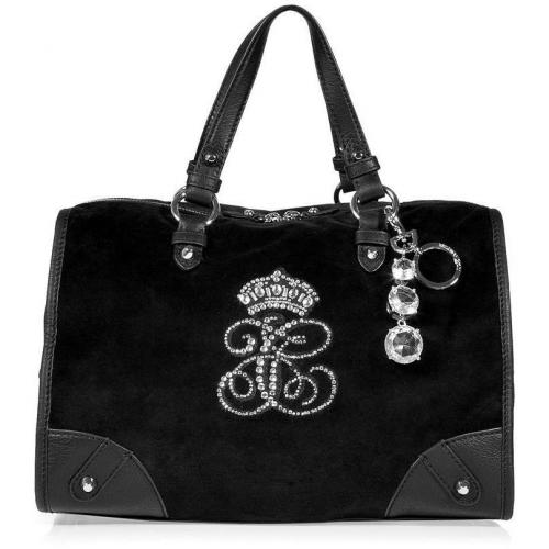 Juicy Couture Black Steffy All Hail Velour Bag