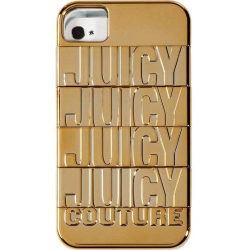 Juicy Couture Gold-Toned Stacked Logo iPhone 4/4S Cover