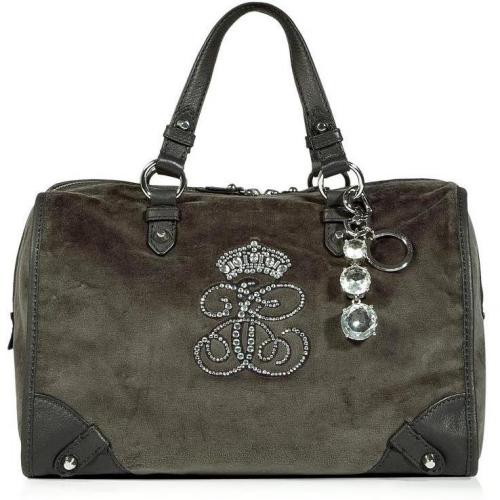 Juicy Couture Pewter Steffy All Hail Velour Bag