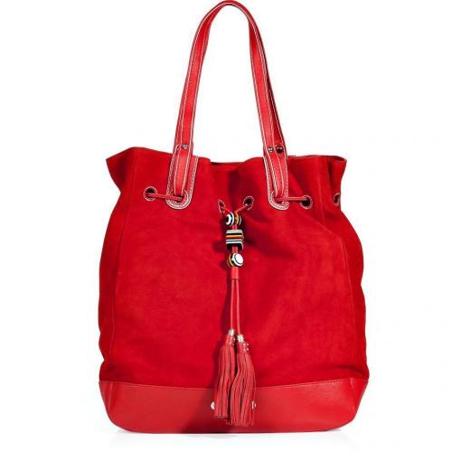 Juicy Couture Red Siren Amy Swing It Suede Bag