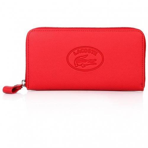 Lacoste Large Zip Wallet Flame Scarlet