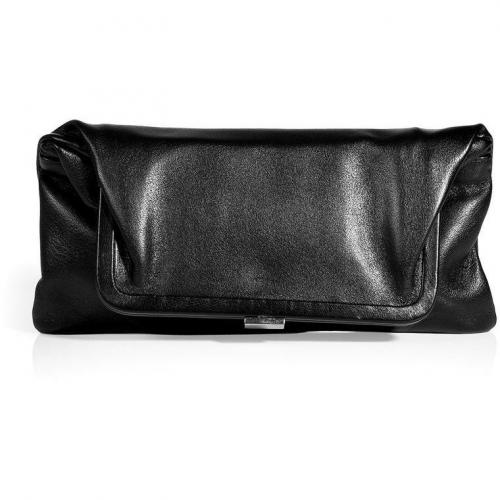 Maison Martin Margiela Black Leather Fold-Over Clutch