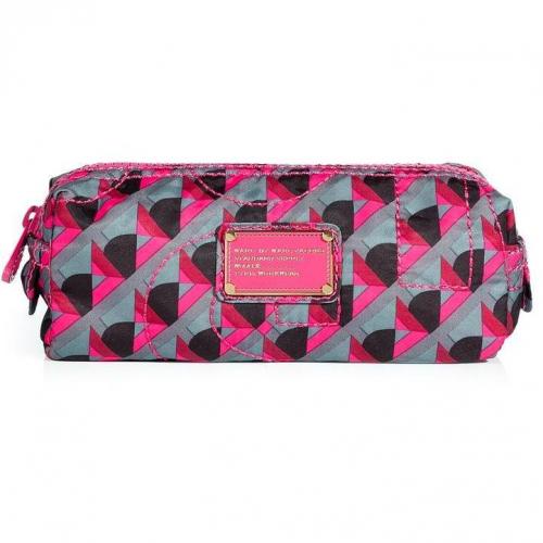 Marc by Marc Jacobs Charcoal Grey Multicolor Narrow Cosmetic Bag