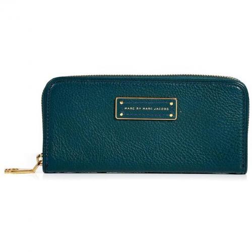 Marc by Marc Jacobs Peacock Slim Zip Around Leather Wallet