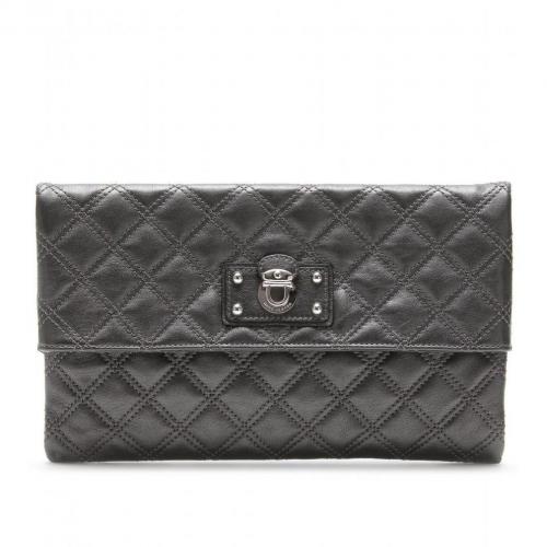 Marc Jacobs Large Eugenie Lederclutch Pearl An Nickel