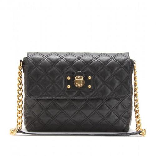 Marc Jacobs The Large Single Schultertasche Black with Brass