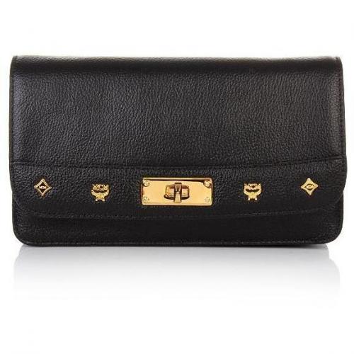 MCM First Lady Crossbody Wallet Large Black