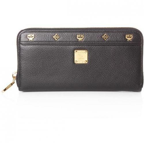 MCM First Lady Zipped Wallet Large Black