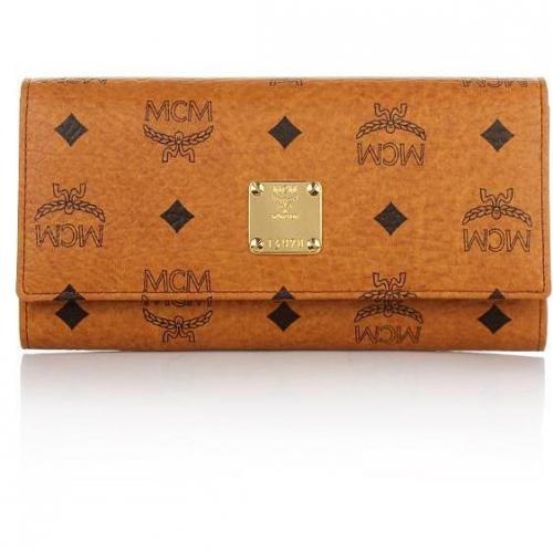 MCM Heritage Orginal Flap Wallet Cognac