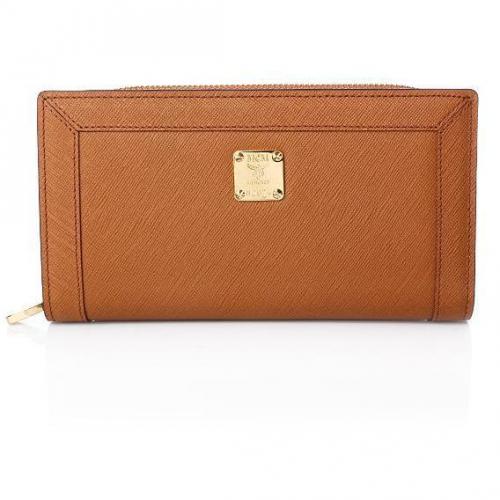 MCM Nuovo L Zipped Wallet Large Camel