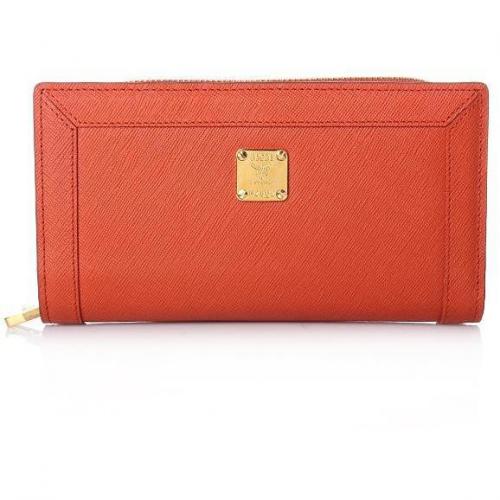MCM Nuovo L Zipped Wallet Large Orange