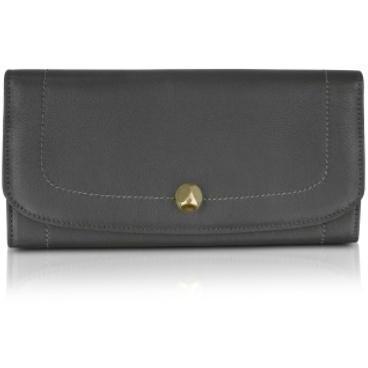 Moreschi Continental Brieftasche aus Leder in dunkelgrau