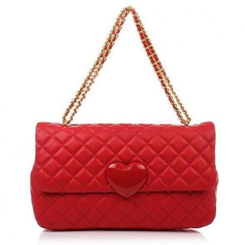 Moschino cheap and chic Ledertasche Red Heart