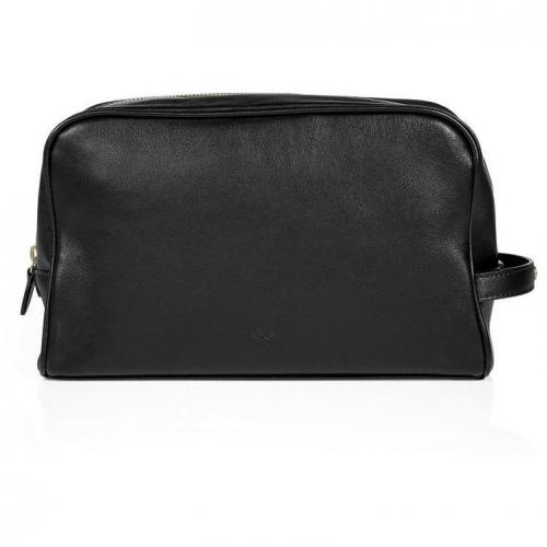 Mulberry Black Soft Nappa Wash Case with Handle