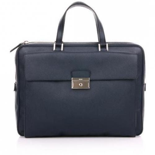 Prada Dark Blue Saphiano Leather Bag