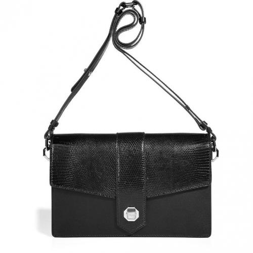 Salvatore Ferragamo Black Bag With Adjustable Shoulder Strap
