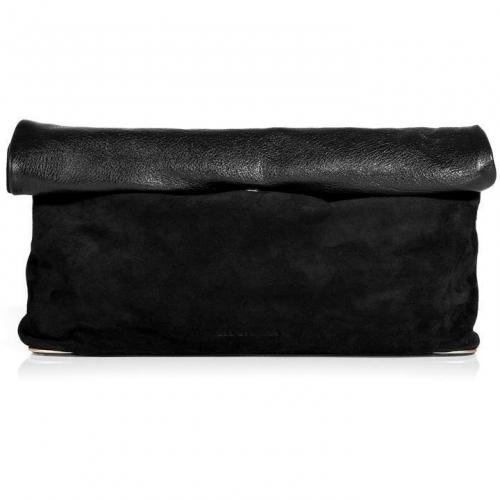 See by Chloe Black Annette Suede/Leather Clutch
