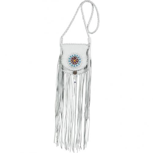Totem White Pearl Embroidered Fringe Bag