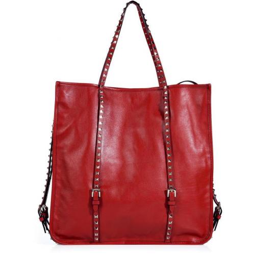 Valentino Red Studded Leather Bag