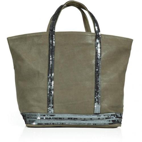 Vanessa Bruno Reed Silver Sequined Tote