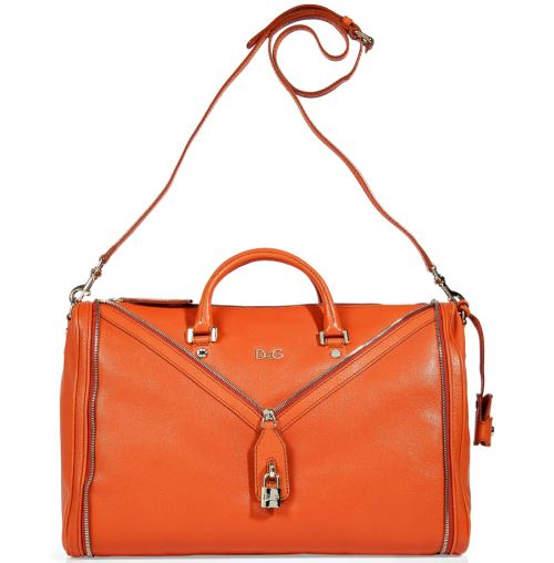  D&G Dolce & Gabbana Mandarin Leather Tote with Shoulder StrapMULTIFEED_END_14_