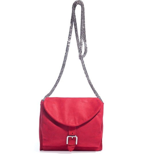  Iro Red Leather Shoulder Bag With ChainMULTIFEED_END_14_