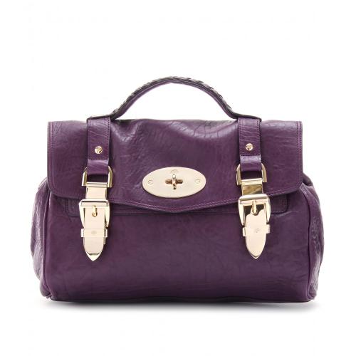  Mulberry Leder Buckle Bag Im College-Stil Rosa/Violett/Lila 