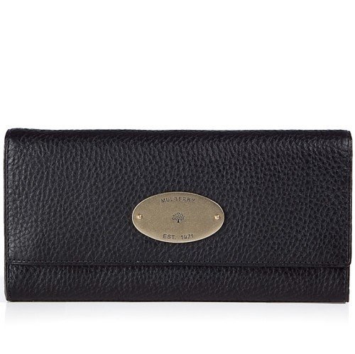  Mulberry Black Continental Natural Veg Tanned Flap WalletMULTIFEED_END_14_