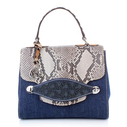 To Be G Jeans/Python/Leo Leather Tote
