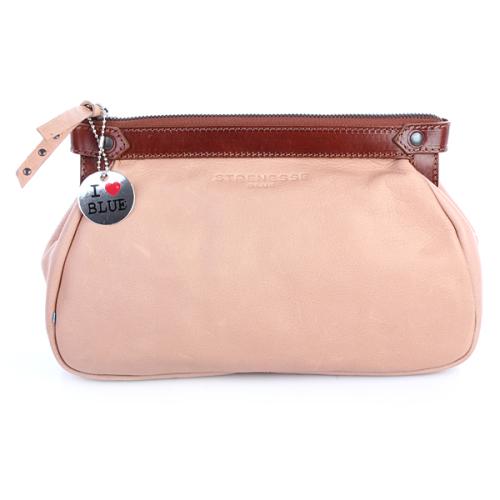 Strenesse Blue Clutch Leather Beige