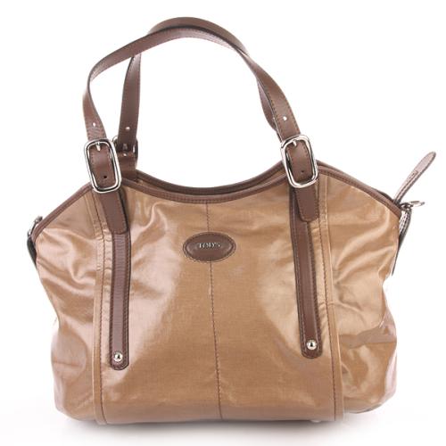 Tod's G-Line Easy Shopping Bag Sagomata Beige Marrone